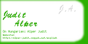 judit alper business card